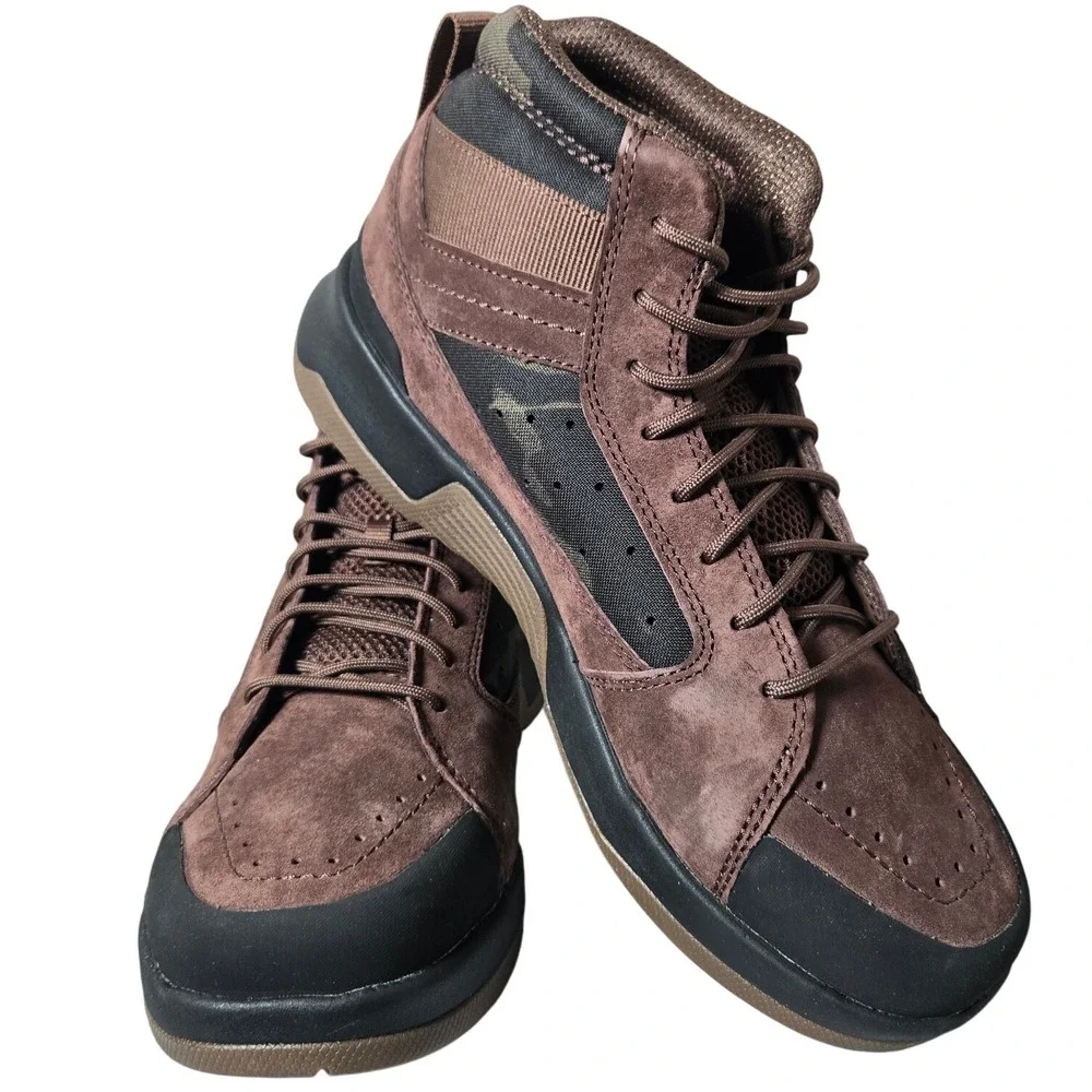 OTB BOOTS TKOOL MID SUEDE Mens Brown Camo Lace Up Boots Size 8